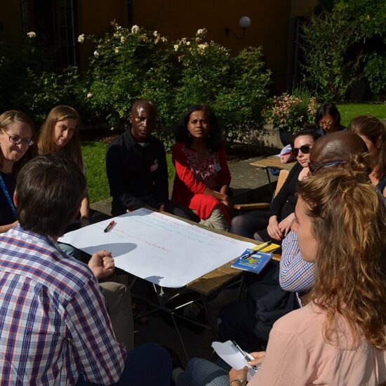 Image of team discussing new initiative